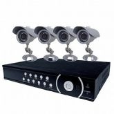 Kit Cftv Dvr H.264 / 4 Canais / 4 Cameras  / 4 Fonte 1a